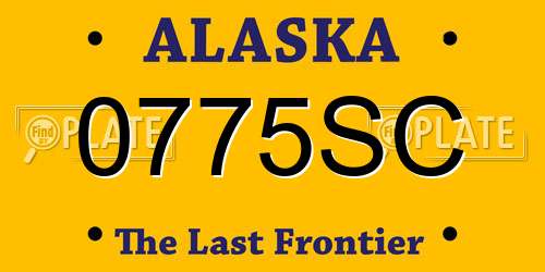 0775SC Alaska License Plate