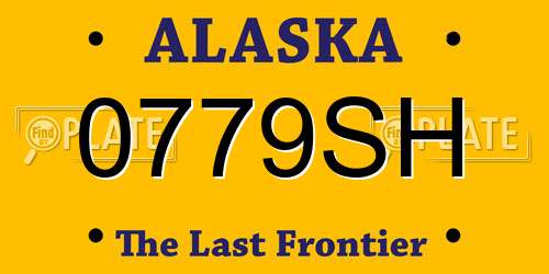 0779SH Alaska License Plate