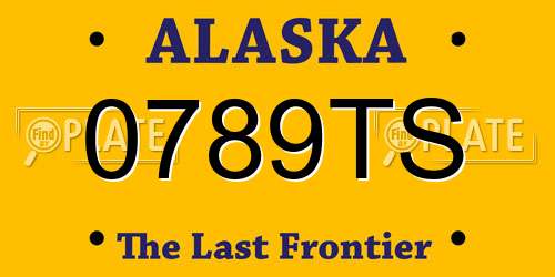 0789TS Alaska License Plate