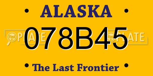 078B45 Alaska License Plate