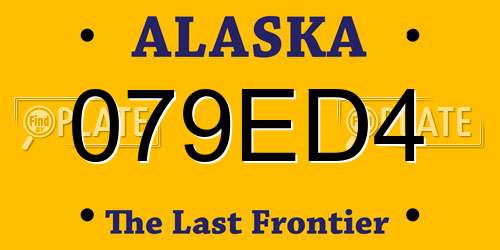 079ED4 Alaska License Plate