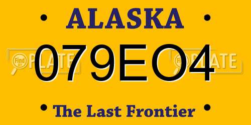 079EO4 Alaska License Plate