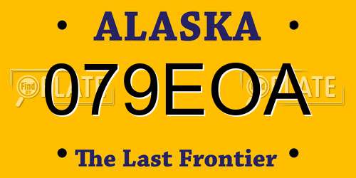 079EOA Alaska License Plate