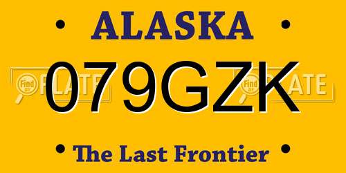 079GZK Alaska License Plate
