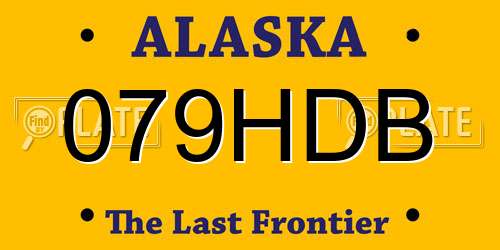 079HDB Alaska License Plate