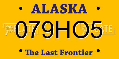 079HO5 Alaska License Plate
