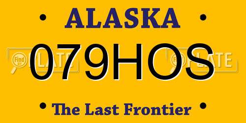 079HOS Alaska License Plate