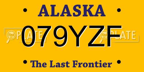 079YZF Alaska License Plate