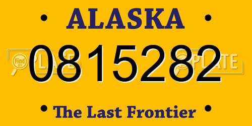 0815282 Alaska License Plate