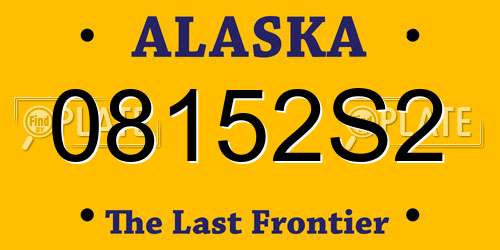 08152S2 Alaska License Plate