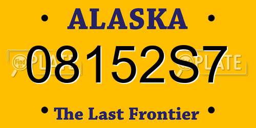 08152S7 Alaska License Plate