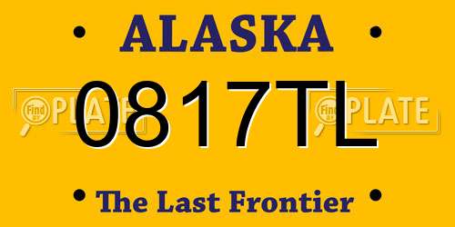 0817TL Alaska License Plate