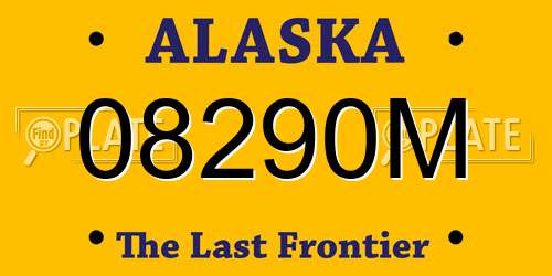 08290M Alaska License Plate