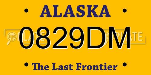 0829DM Alaska License Plate