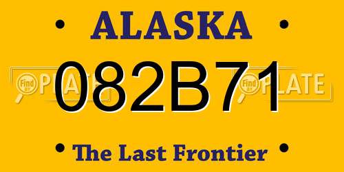 082B71 Alaska License Plate