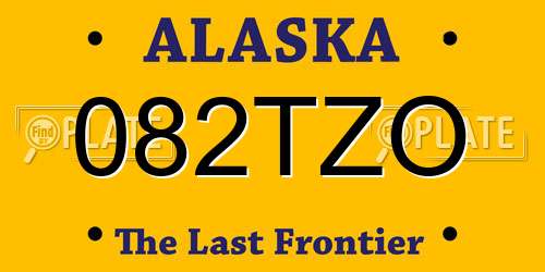 082TZO Alaska License Plate