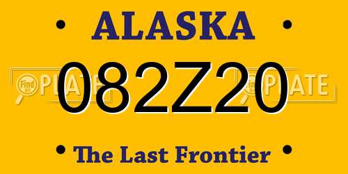 082Z20 Alaska License Plate