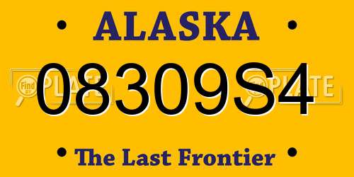 08309S4 Alaska License Plate