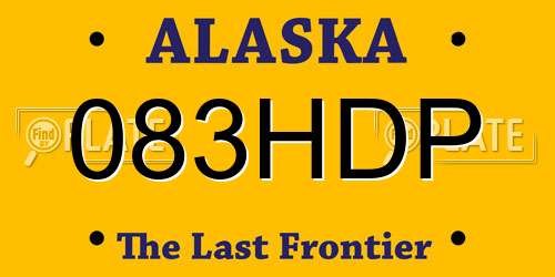 083HDP Alaska License Plate