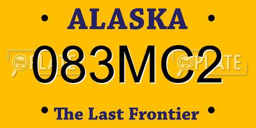 083MC2 Alaska License Plate