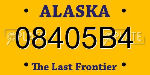 08405B4 Alaska License Plate