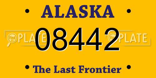 08442 Alaska License Plate