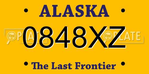 0848XZ Alaska License Plate