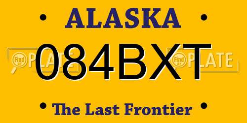 084BXT Alaska License Plate