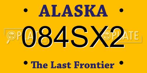 084SX2 Alaska License Plate