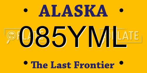 085YML Alaska License Plate