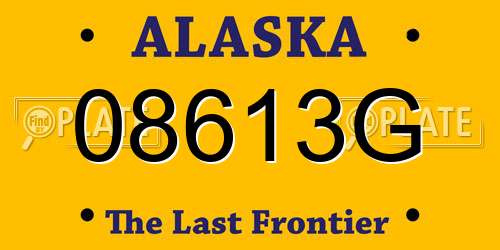 08613G Alaska License Plate