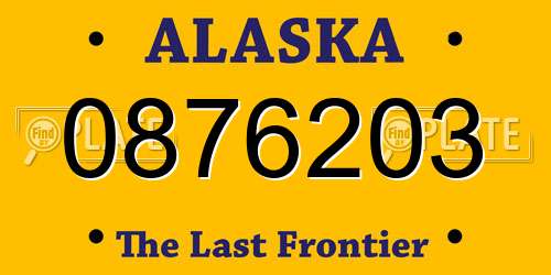 0876203 Alaska License Plate
