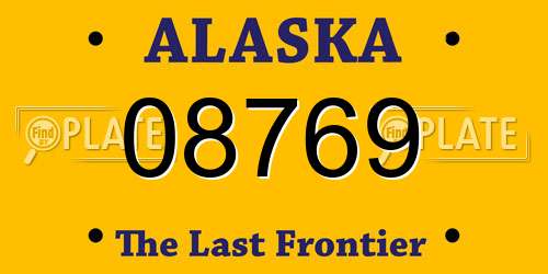 08769 Alaska License Plate