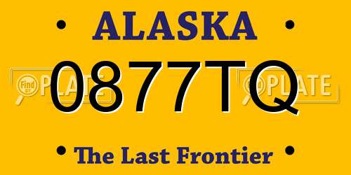 0877TQ Alaska License Plate