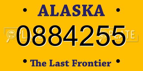 0884255 Alaska License Plate