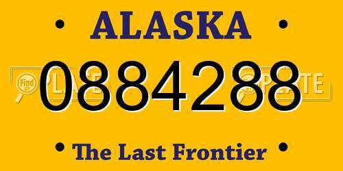 0884288 Alaska License Plate
