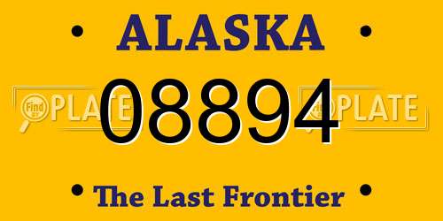 08894 Alaska License Plate