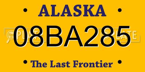 08BA285 Alaska License Plate