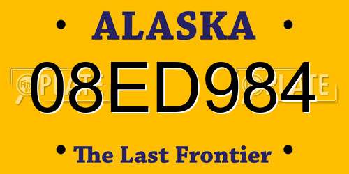 08ED984 Alaska License Plate