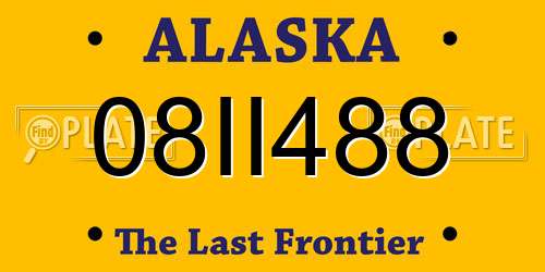08II488 Alaska License Plate