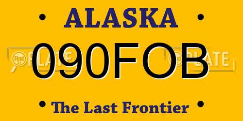 090FOB Alaska License Plate