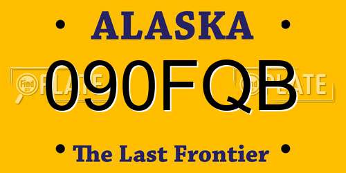 090FQB Alaska License Plate