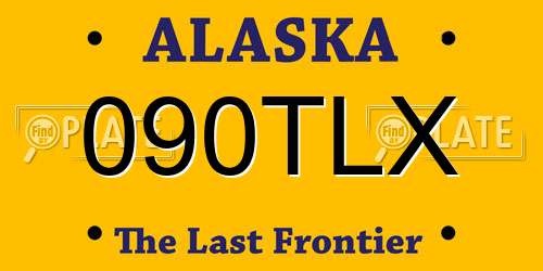 090TLX Alaska License Plate