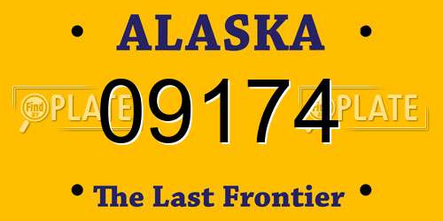 09174 Alaska License Plate