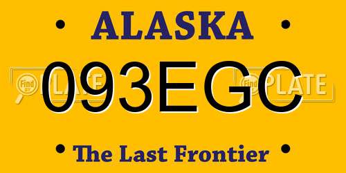 093EGC Alaska License Plate