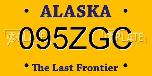 095ZGC Alaska License Plate
