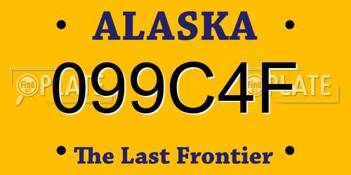 099C4F Alaska License Plate