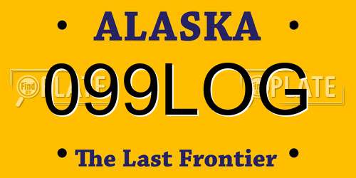 099LOG Alaska License Plate