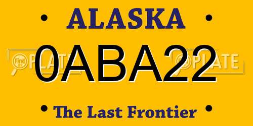 0ABA22 Alaska License Plate