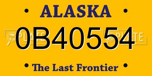 0B40554 Alaska License Plate